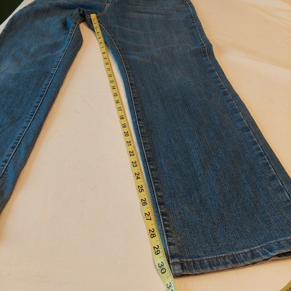 Lee Perfect Fit Just Below Waist Dark Wash High Rise Straight Leg Jeans Size 16 - Picture 12 of 14